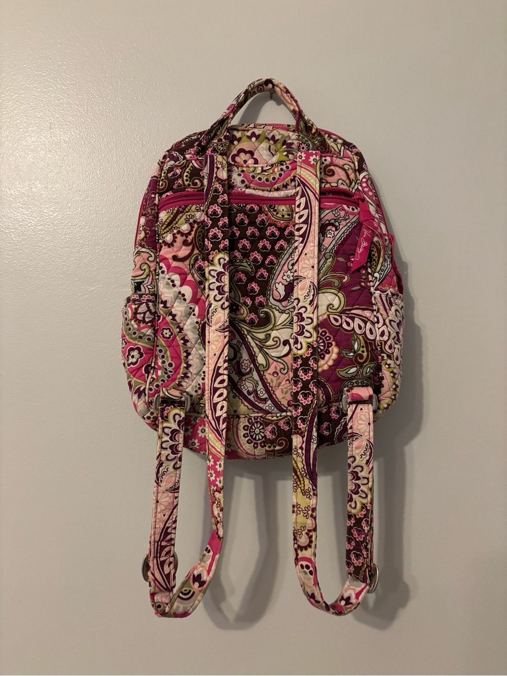 Vera Bradley small back pack print “Very Berry Paisley” - Picture 2 of 6